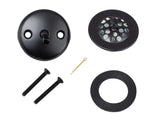 Artiwell trip lever faceplate in matt black adds sleek bath style