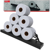 Artori Design Sisyphus Black floating toilet paper shelf for elegant, space-saving storage.
