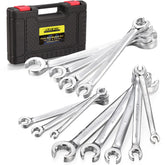 ARUCMIN flare nut wrench set with offset 15-degree ends for tight spaces.