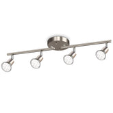 Ascher 4-light LED track kit with matte nickel finish for modern ceilings.