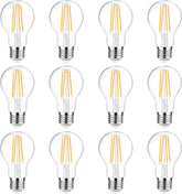 Ascher LED filament bulb clear glass 2700K warm glow for cozy spaces.