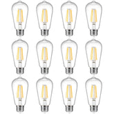 Ascher vintage Edison bulb close-up with warm 2700K glow for cozy spaces.