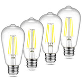 Ascher vintage LED Edison bulbs with clear glass for four-pack styling