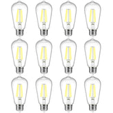 Ascher vintage LED Edison bulbs with clear glass for ambient, warm decor lighting.
