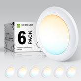 ASD 6-inch LED disk light with 2700K-5000K color options for versatile ambience