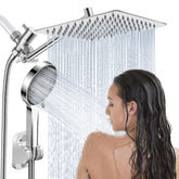 Ashwanth 10-inch square rain shower head delivers wide coverage for a spa-like rinse.