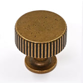 Asidrama antique brass kitchen cabinet knob close-up with durable zinc alloy finish.