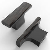 Asidrama oil rubbed bronze cabinet knob 2in drawer front view with warm patina and grip