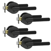 Asidrama privacy door handle with lock, matte black, front view shows sleek design