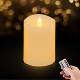 ASLDOIWEH 3x4 flameless candle with wax body for realistic ambience