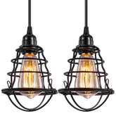 Asnxcju INNOCCY cage pendant light over dining table creating warm ambiance