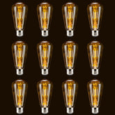 ASOKO LED dimmable Edison amber glass bulb for warm ambient lighting