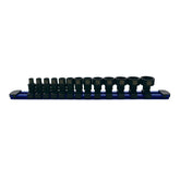Astro Tools 78113 13-piece nano impact sockets laid out for metric torque in tight spaces.