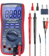 AstroAI digital multimeter front view with backlit display for precise readings.