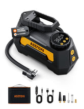 AstroAI H2 Pro tire inflator with dual power supplies for on-the-go inflation.