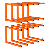 Asxevn lumber storage rack wall-mounted 10-tier keeps heavy wood organized.
