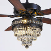 Asyko crystal ceiling fan light dome enhances ambiance with elegant crystal lighting