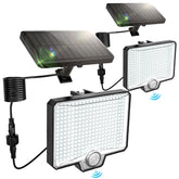 Auderwin solar flood light with 294 LED beads brightens entryways