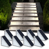 AUDLES LED solar step light installed on stairs for safe, inviting entry
