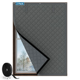 augblinds 2-pack window insulation with roll-up design seals the window for warmth