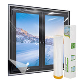 Augblinds clear film roll for 94in by 393in, ideal for winterizing large windows.