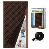 Augblinds thermal insulated door curtain in Oxford cloth blocks drafts and improves room comfort.