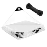 Aulock clear tarp 13×6.6 ft with windproof design for durable outdoor coverage.