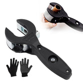 Auomuo ratcheting tubing cutter in close quarters cutting PVC pipe.