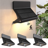 AURAXY motion sensor outdoor light seen from the front, highlighting even illumination.