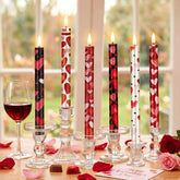 Aurelema Valentines Day LED candles set with heart elements for romantic decor