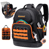 AUROPEAK 96-pocket HVAC tool backpack front view for organized professionals
