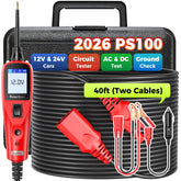 Autel PowerScan display close-up showing voltage and polarity readings for quick checks.
