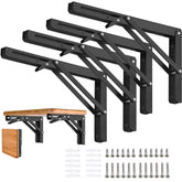 AUTOHJ folding shelf bracket 16-inch assembly supports a sturdy DIY shelf.