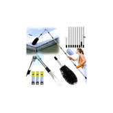 Automiim gutter cleaner pole extended for ground-level gutter access and safer cleaning.