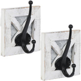 Autumn Alley white farmhouse towel hook—durable wood and metal finish.