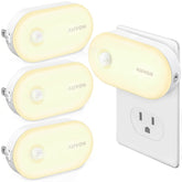 AUVON night light plug-in motion-sensor 4-pack providing bright hallway illumination