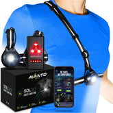 Avanto SOLX1 Pro chest light with USB-C recharge for safer evening runs.