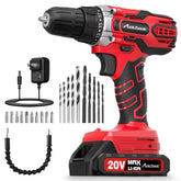AVID POWER 20V Max drill with battery and charger for cordless convenience.