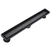 AVSIILE linear shower drain with black finish provides stylish drainage and easy maintenance.
