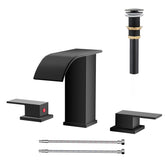 AVSIILE matte black waterfall spout for a stylish daily wash.