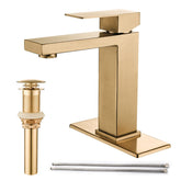 AVSIILE waterfall spout faucet in brushed gold with calm laminar flow for daily tasks