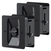 AWDIA matte black pocket door lock 2-pack, provides smooth privacy for sliding doors