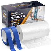 Axgatoxe plastic drop cloth protecting a floor during painting projects