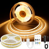 AXMOTUT COB LED strip 2700K warm white for ambient lighting.