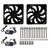Axonite dual-fan 14025 pack setup provides flexible cooling for DIY enclosures.