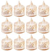 AYMXZT 12-piece flameless candle pack with realistic glow for ambient dining