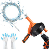 BACEYIOU drain auger with 25 ft cable clears kitchen sink clogs effectively