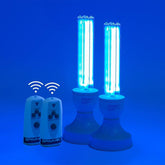BAIMNOCM UV light with E26 base ready for home disinfection in a living room