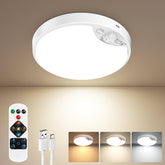 Bairth 10000mAh battery ceiling light provides long-lasting illumination for closets.