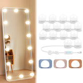 Bairth LED vanity lights close-up showing even glow for makeup prep.